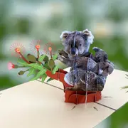 Handmade Mummy and Baby Koala 3D Pop Up Card