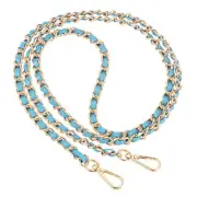 47" Purse Chain Strap, DIY Bag Chain Strap Replacement Adjustable, Sky Blue&Gold