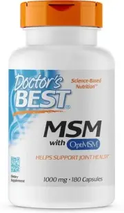 Doctors Best MSM, Supports Hair, Skin, Nails, & Joints, Non-GMO, Gluten Free, 30