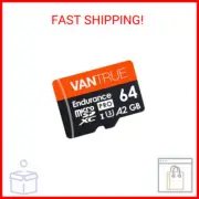 Vantrue 64GB microSD Card with Adapter, U3 UHS-I High Speed SD Card for Dash Cam