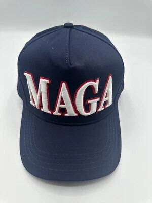 Rare 2024 Cali-Fame Trump 3D MAGA Logo Blue Trucker Hat Cap One Size