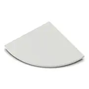 Tileware Boundless Shelving Solutions 9 inch Corner Shelf Dove Grey Bathroom
