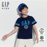 GAP 男童裝 LOGO小熊印花圓領短袖T恤-海軍藍(466207)