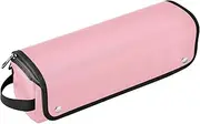 [sanluoli] Hair Tool Travel Bag for Women and Heat Resistant Mat Waterproof Portable Open Flat Travel Bag Light Peach Solid Color Pure Plain Portable Organizer