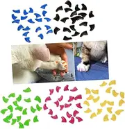 100Pcs Cat Claw Caps Assorted Color Pet Nail Protectors for Dogs and Cats Safe Design Easy to Use Claw Covers for Claw Control and Pet Comfort