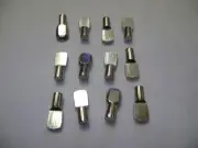 12 NMD BRAND SILVER 1/4" PIN BOOK WALL SHELF REST SUPPORT A229
