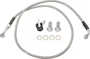 16" Sportster Ape Hanger Front Brake Line Kit Stainless Steel Braided Extention Brake Cable for 2004-up Harley Sportster XL non-ABS