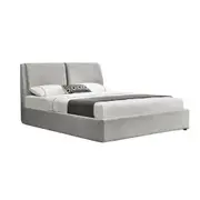 Rebecca Light Grey Fabric Gas Lift Bed Frame