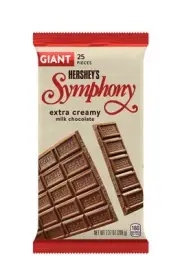 New Giant Hersheys Symphony Extra Creamy Milk Chocolate 25 Pieces Bar 7.37oz