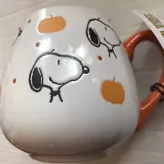 Peanuts~”SNOOPY & PUMPKINS”~Lg. 16 Oz. Ceramic~FALL CUP~NEW~FAST SHIPPING
