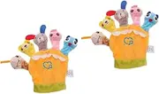 Vaguelly 2pcs Finger Puppets Sets Finger Puppet Glove Finger Doll Animal Finger Puppets Gloves Puppets for Cartoon Finger Puppets Animal Finger Puppets for Pp Cotton Yellow