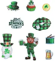 1 St Patrick's Day Car Magnet Creative Gnome Reflective Auto Decals for Vehicles Refrigerators More Durable Stickers