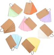 NAMOARLY 8 Books Flashcards Binder Rings Blank Cards Index Cards Australian Stationery