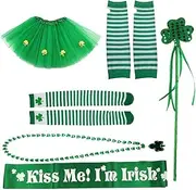 [KESYOO] 1 Set Children 'S Clothing Accessories patricks knee high socks kids St. Patrick’s Day Outfit patricks day girls costume patrick girl skirt polyester baby girl necklace photo