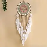 NIEEKRUN Hand Knitted Dream Catcher, Large Wall Hanging, Handmade Dream Catcher, Boho Tassels, Decoration, Home Decor Ornament