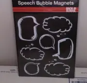BACK TO SCHOOL SPEECH BUBBLE MAGNETS PACK OF 7 BLACK & WHITE G-9