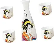 LIGIGWASH 1 Set Multi Functional Sake Pot with Cups Elegant Wine Containers for Home Bar and Restaurant Use and Safe Drinkware for Entertaining Guests
