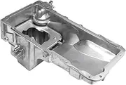 X AUTOHAUX No.12579273 Engine Oil Pan Oil Pan Sump Transmission Oil Pan for Chevrolet Express 2500 2003-2007 Aluminum Silver Tone