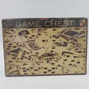 Grand Casino Game Chest Playing Cards & Dice Set w/ Card Game Guide NIB SEALED