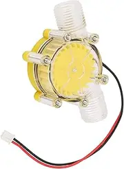 Micro Hydro DC Water Pump Turbine Generator Energy for Power Generation Yellow (F50 5V transparent yellow)