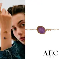 在飛比找蝦皮商城優惠-AEC PARIS 巴黎品牌 白鑽紫水晶手鍊 簡約金手鍊 C