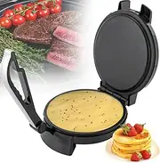 Roti Maker Tortilla Press, 1500w Chapati Maker Machine with Led Indicator, Non-Stick Snack Maker Electric Grill, 2 Min Preheat Breakfast Maker for Pancakes, Cookies, Eggs, Omelettes
