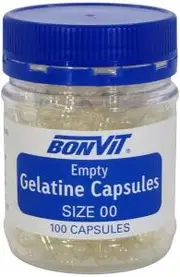 BONVIT Empty Capsules Size '00' Gelatine 100c