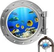 Generic Porthole Turtle Decals, Porthole 3D Sea Turtle Window Sticker, Glowing 3D Glass Window Sticker Sea Animal Wall Decor for Bedroom Door Window, QPPFP5CKVSFU7Q99EN1