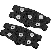 [Generic] Traction Cleats for Snow and Ice,Anti-Slip Traction Cleats for Ice Snow - Portable Winter Ice Grip Cleats, Snow Gripper Spikes for Rock Climbing, Hiking