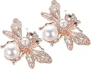 [BESPORTBLE] 1 Pair Bee Shape Shoe Clips for Women Sparkly Rhinestone Shoe Embellishments Decorative for Heels Pumps Flats Sandals Fashion Accessory for Brides and Special Occasions