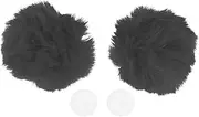 X AUTOHAUX Motorcycle Helmet Accessories Decoration Round Bear Ears for Motorcycle Bicycle Skiing Helmets Gray Plush Sticker 1 Set