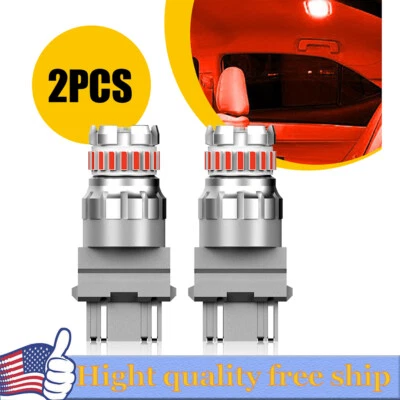 2x 3157 Red Bright LED Brake Tail Stop Light/Parking Bulbs Day Running Lamp EOOH (for: Isuzu)