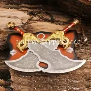 Kratos Blades of Chaos Medieval Kratos Fully Upgraded Blades of Chaos Sword 17"