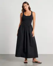 [Jag] Jag Women's Mixed Media Dress In Black Size 14 14 Black