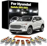 LED Interior Indoor Map Dome Plate Sun Visor Light Kit, for Santafe Santa Fe MK1 MK2 MK3 MK4 SM CM DM TM 2001-2021