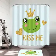 Kiss Me Cute Prince Frog Shower Curtain