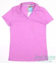 New Womens Puma Cloudspun Coast Polo Small S Mauve Pop Heather MSRP $55
