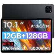 Android Tablet, 10.1 inch Android 14 Tablet, Octa-core Processor, RAM 12GB, R...