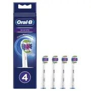 Oral B 3D White Toothbrush Heads 4 Count CleanMaximiser Technology Whitening