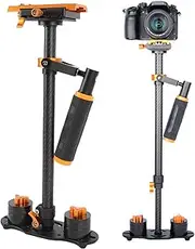 Zopsc Handheld Camera Gimbal for Video DV Live Broadcast, DSLR Camera Stabilizer with 3 Axes Handle, Telescopic Center Post