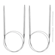 2pcs 31.5" Circular Knitting Needles US 10.5/6.5mm Needles 5.51" Short