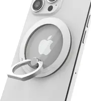 iRing Mag, Magnetic Phone Ring Holder, Grip for MagSafe, Wireless Charging Compatible with iPhone and Other Smartphones (Ceramic White)
