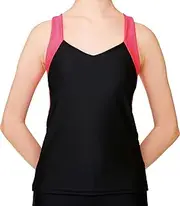 [Sasaki] 7054 Rhythmic Gymnastics Wear, X Back Top, Loose Fit, Cup Pocket