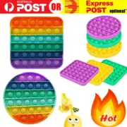 Pop It Round Square Fidget Toy Push Bubble Stress Relief Kids Tiktok 2022 Its