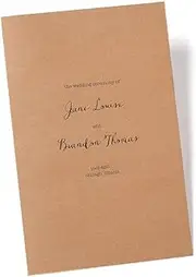 Gartner Studios Kraft Bifold Wedding Programs, Print at Home, Brown with White Insert, 8.5” x 11” Unfolded, Set of 50