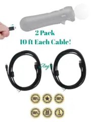 10FT USB POWER Charger Charging Cable for Sony PS3 PS4 Move MOTION Controller