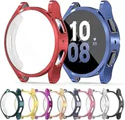 RICHONE [10 Pack] Compatible with Samsung Galaxy Watch FE 4/5 40mm Screen Protector Case, Full Protection Cover Soft TPU Bumper Frame Accessories (10 Colors, Galaxy Watch 5/4 FE 40 mm)