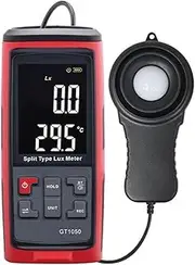 High Performance LED Light Lux Meter Intelligent Digital Luxmeter 380-780nm Accuracy Optical Spectrum Analyzer for Homes, Agriculture, Warehouse