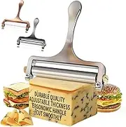 Stainless Steel Cheese Slicer,Adjustable Thickness Wire Cheese Cutter Perfectly for Kitchen Cooking