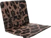 [HORIALENCE] PU Leopard Print Passport Cover with RFID Protection Multi Card Slots Ticket Holder for Travel Stylish and Lightweight Passport Wallet for Men and Women
